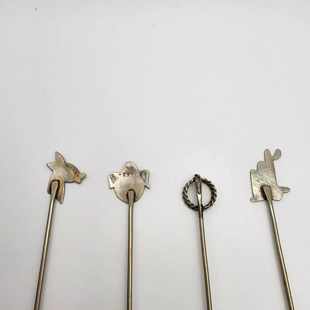 Vintage Taxco Set of 7 Olive/Pickle Forks